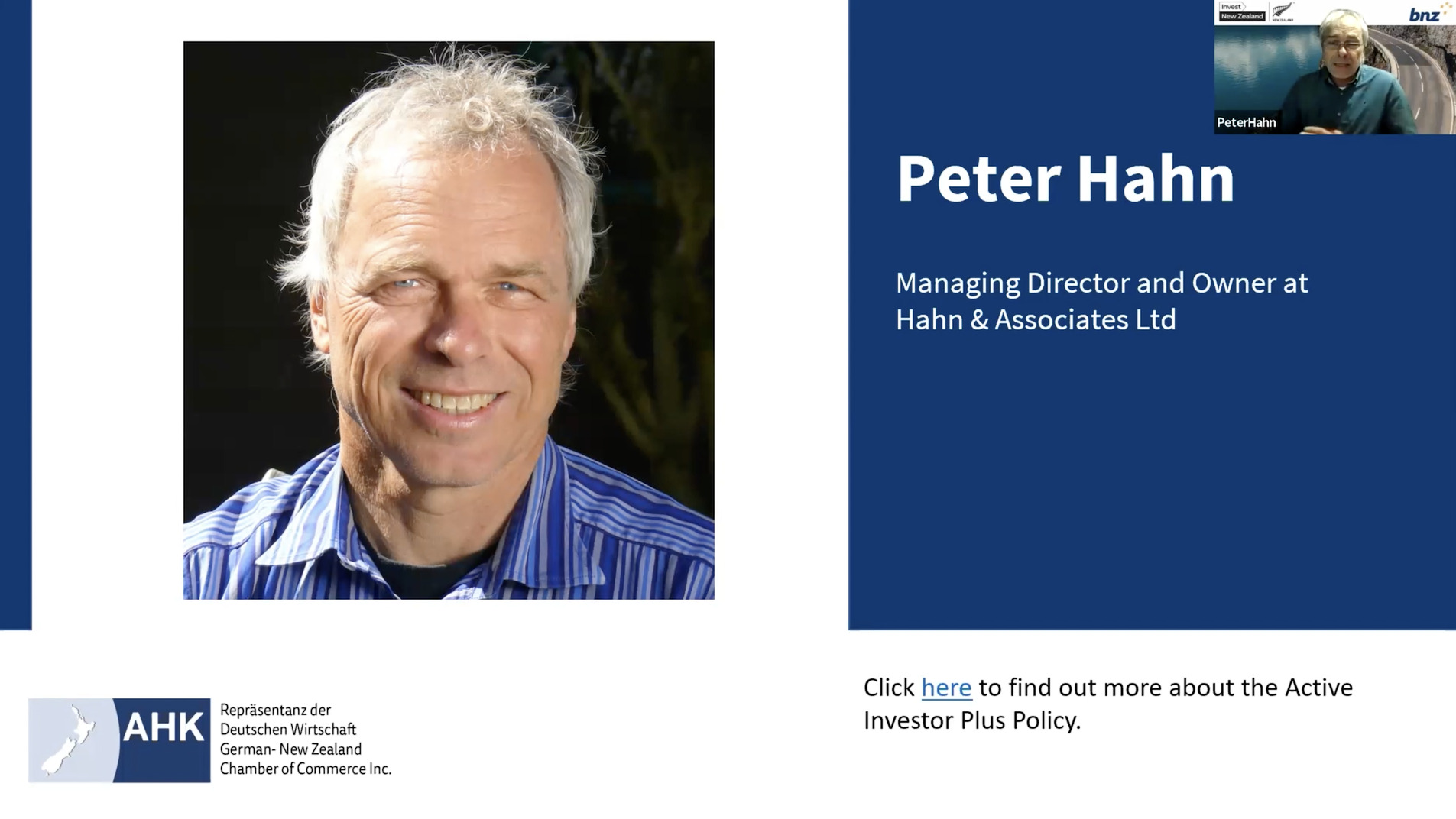 Peter Hahn Auswanderung Neuseeland